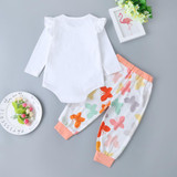 Baby Girls Long Sleeve Letter Tops & Animal Printed Pants