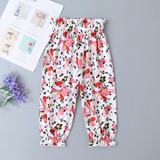 Baby Girls Letter Floral Printed Long Sleeve Romper & Pants