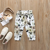 Baby Solid Long Sleeve Ruffled Romper & Floral Pants & Headband Baby Solid Long Sleeve Ruffled Romper & Floral Pants & Headband