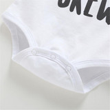 Baby Long Sleeve Letter Print Casual Romper & Pants & Hat