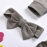 Girls Solid Color Long Sleeve Zipper Jacket & Pants & Headband Wholesale Baby