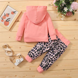 Baby Girls Letter Printed Hooded Top & Leopard Pants Wholesale Baby Cloths Baby Girls Letter Printed Hooded Top & Leopard Pants Wholesale Baby Cloths