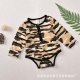 Baby Boys Camouflage Printed Romper & Pants & Headband & Hat Baby Clothing Cheap Wholesale