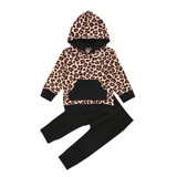 Baby Girls Leopard Hooded Top & Pants Baby Clothes Suppliers Baby Girls Leopard Hooded Top & Pants Baby Clothes Suppliers