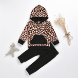 Baby Girls Leopard Hooded Top & Pants Baby Clothes Suppliers Baby Girls Leopard Hooded Top & Pants Baby Clothes Suppliers