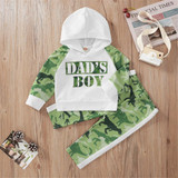 Baby Boys Dinosaur Camo Hooded Long Sleeve Top & Pants Wholesale Baby
