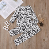 Toddler Girls Leopard Long Sleeve Top & Pants Wholesale Girls Clothing