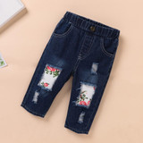 Toddler Girls Flower Printed Long Sleeve Top & Pants Wholesale Girl Clothing