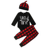 Baby Boy Letter Printed Romper & Pants & Hat Baby Wholesale