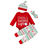 Baby Girls Letter Printed Romper & Pants & Hat & Headband Baby Clothes Cheap Wholesale