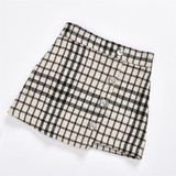 Toddler Girls Long Sleeve Lapel Plaid Button Coat & Skirt Girl Wholesale