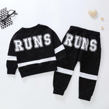 Toddler Boys Letter Striped Printed Top & Pants Boy Clothes Wholesale
