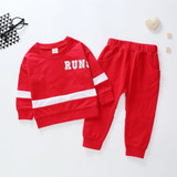 Toddler Boys Letter Striped Printed Top & Pants Boy Clothes Wholesale