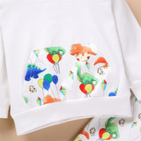 Baby Unisex Dinosaur Hooded Long Sleeve Top & Pants Baby Outfits