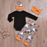 Baby Girls Letter Printed Romper & Pants & Headband & Hat Baby Wholesale