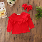 Toddler Girls Long Sleeve Top & Jeans & Headband Toddler Girls Wholesale