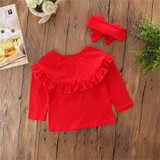 Toddler Girls Long Sleeve Top & Jeans & Headband Toddler Girls Wholesale