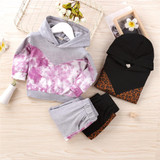 Girls Casual Hooded Tie Dye Long Sleeve Top & Pants Wholesale Girls Clothes