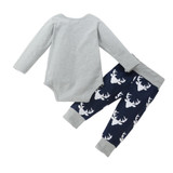 Baby Little Brother Romper & Antlers Printed Pants & Hat Baby Wholesale
