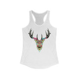 Color Elk Graphic Racerback Tank Top