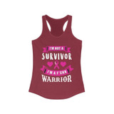 I am not a Survivor I am a Warrior Breast Cancer Tank Tops