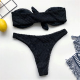 Bow Strapless Bikini Women Swimwear