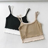 Women Patchwork Sexy Bodycon Crop Tops