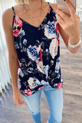 Floral Spaghetti Strap Tank Top