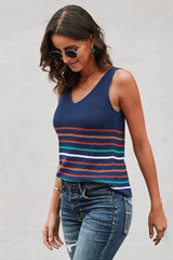 Stripes Knit Tank Top