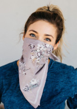 Boho Bandana Face Mask Mauve