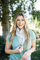 Boho Bandana Face Mask White