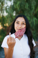 Burgundy Paisley Face Mask