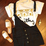 White Graphic "Faith" Tee