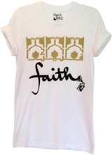 White Graphic "Faith" Tee