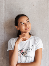 White Graphic "Desert Girl" Women's Tee