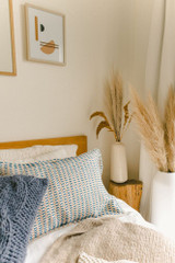 Iza Pillow Indigo + Apricot