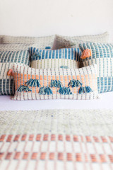 Barichara Pillow Indigo + Apricot