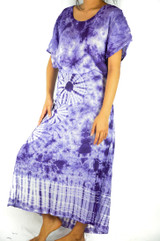 Tie Dye Maxi Dress Boho Kaftan Hippie Dress