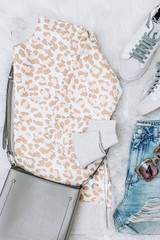 Leopard Print Loose Fit Sweatshirt