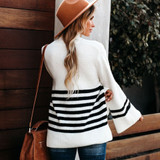 Striped Loose Pullover Sweater Striped Loose Pullover Sweater