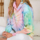Tie-dye Printed Long Sleeve Hoodies Sweatshirts