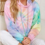 Tie-dye Printed Long Sleeve Hoodies Sweatshirts