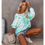 Tie-dye Knitted Sweater Pullover