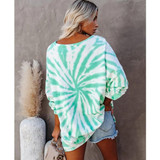 Tie-dye Knitted Sweater Pullover