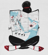 White Graphic "Map Girl" Youth Tee
