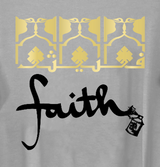 Gray Women's "Faith" Graphic Print Long Tunic Tee