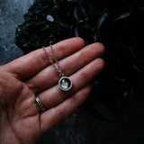 My Moon Chunky Petite Round Silver Pendant