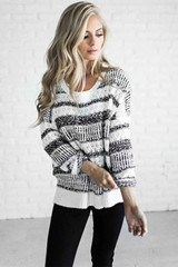 Striped Pullover Knit Sweater Striped Pullover Knit Sweater