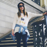White Women's "Beautiful" Lipstick Long Tunic Tee