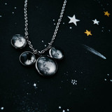 My Moon Family Clustered Necklace - Multiple Phases